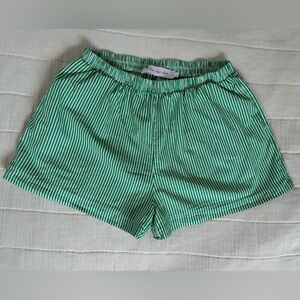 Lisa Says Gah - Green Striped Shorts - Size Small